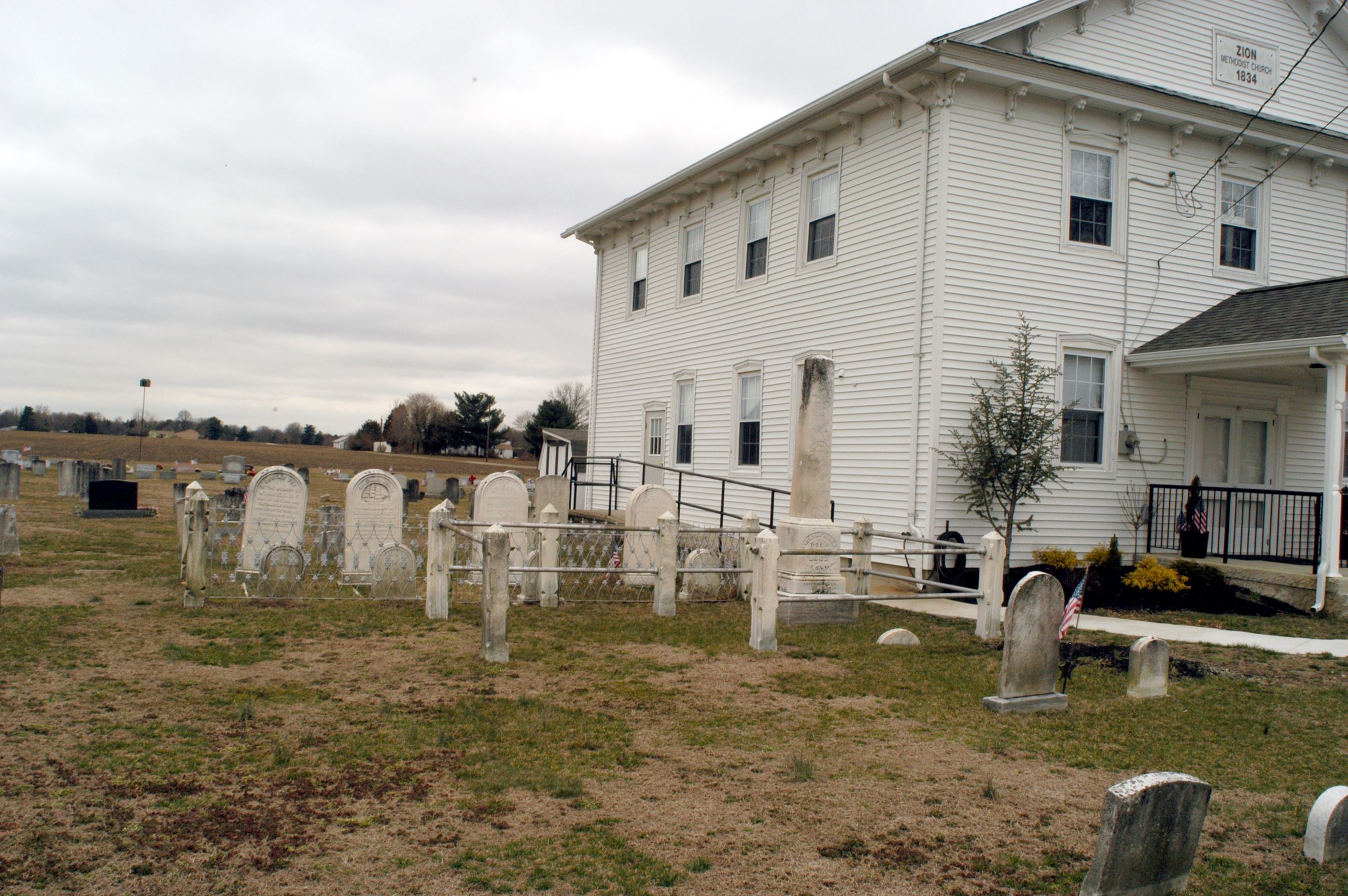 Zion Methodist Church with Graveyard