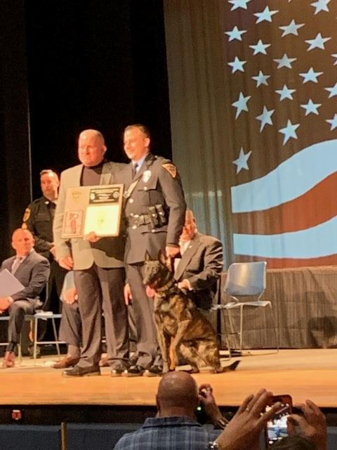 Officeer Locilento and Teli, his new K9 partner