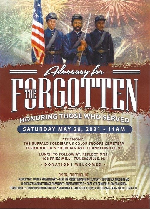 Flier for May 29 ceremony to honor Buffalo Soldiers