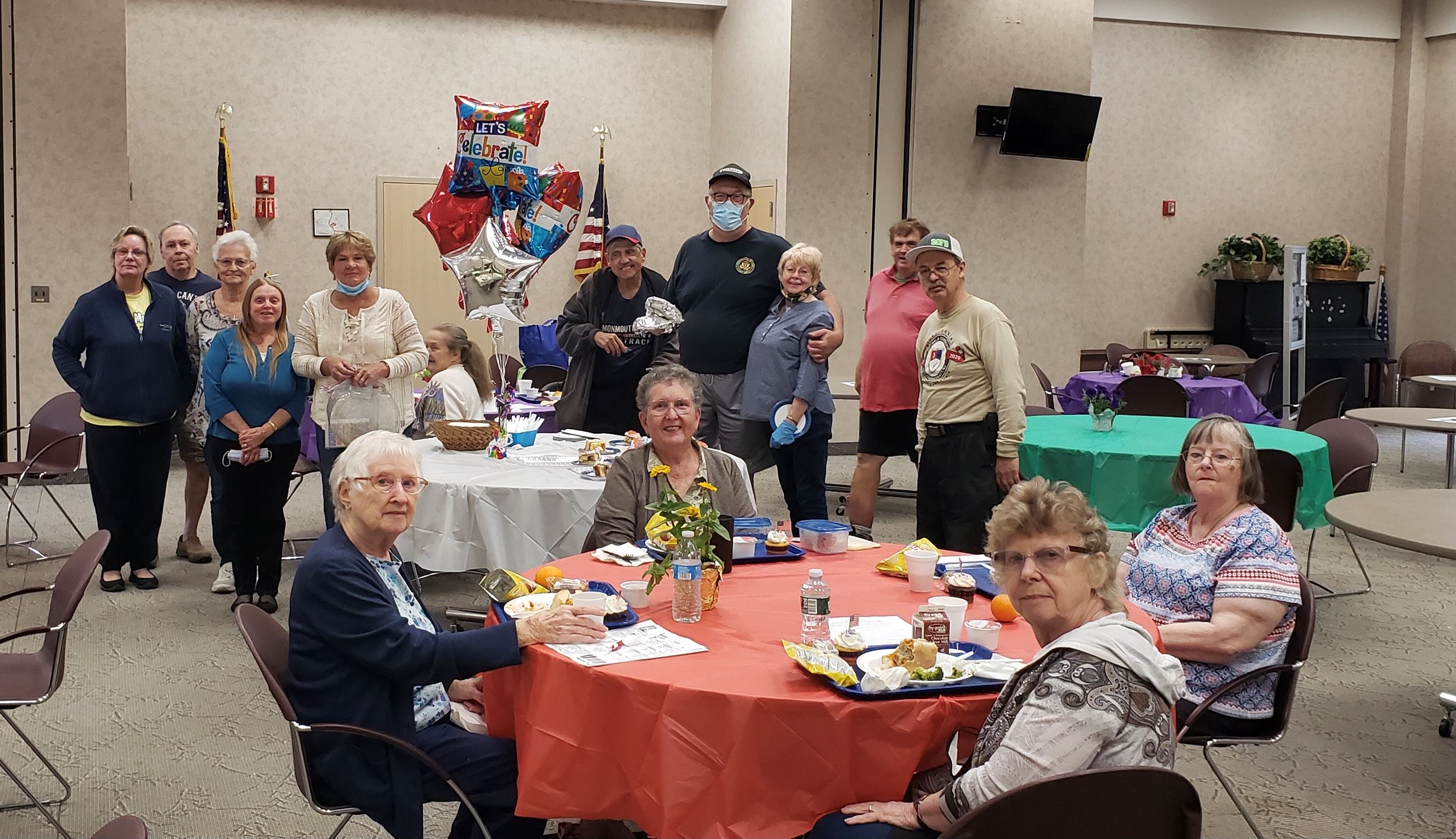 Seniors at lunch at the Community Center
