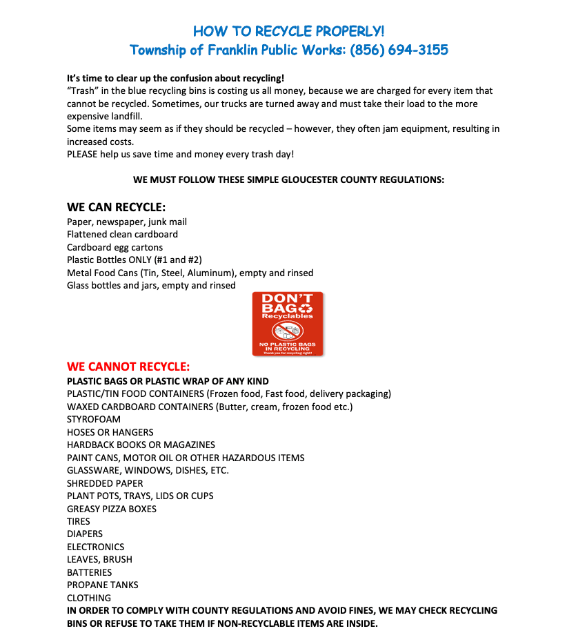 Recycling flier revised 3-25