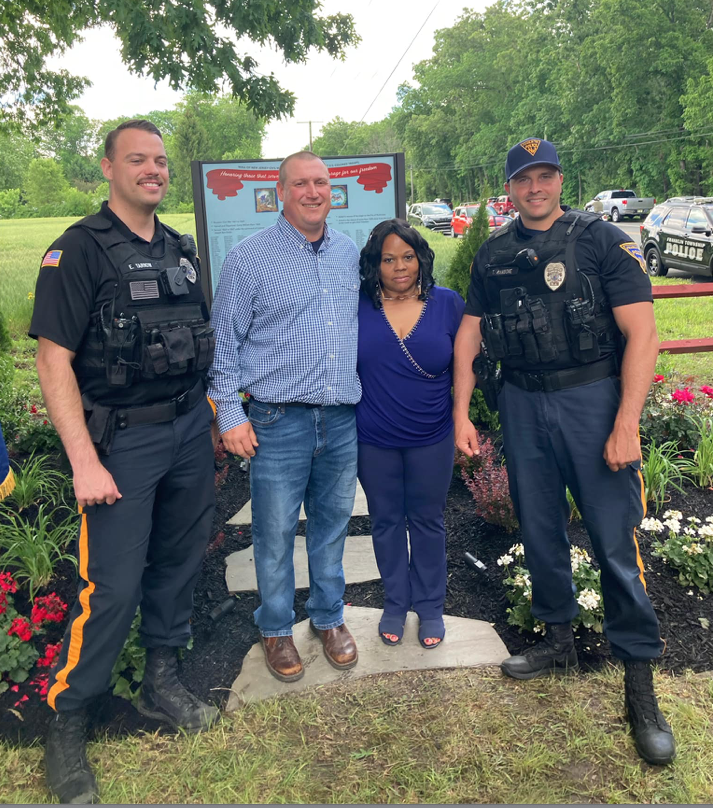 Officer Tarnow, Ms. Money, Committeeman Tim Doyle, Officer Rambone