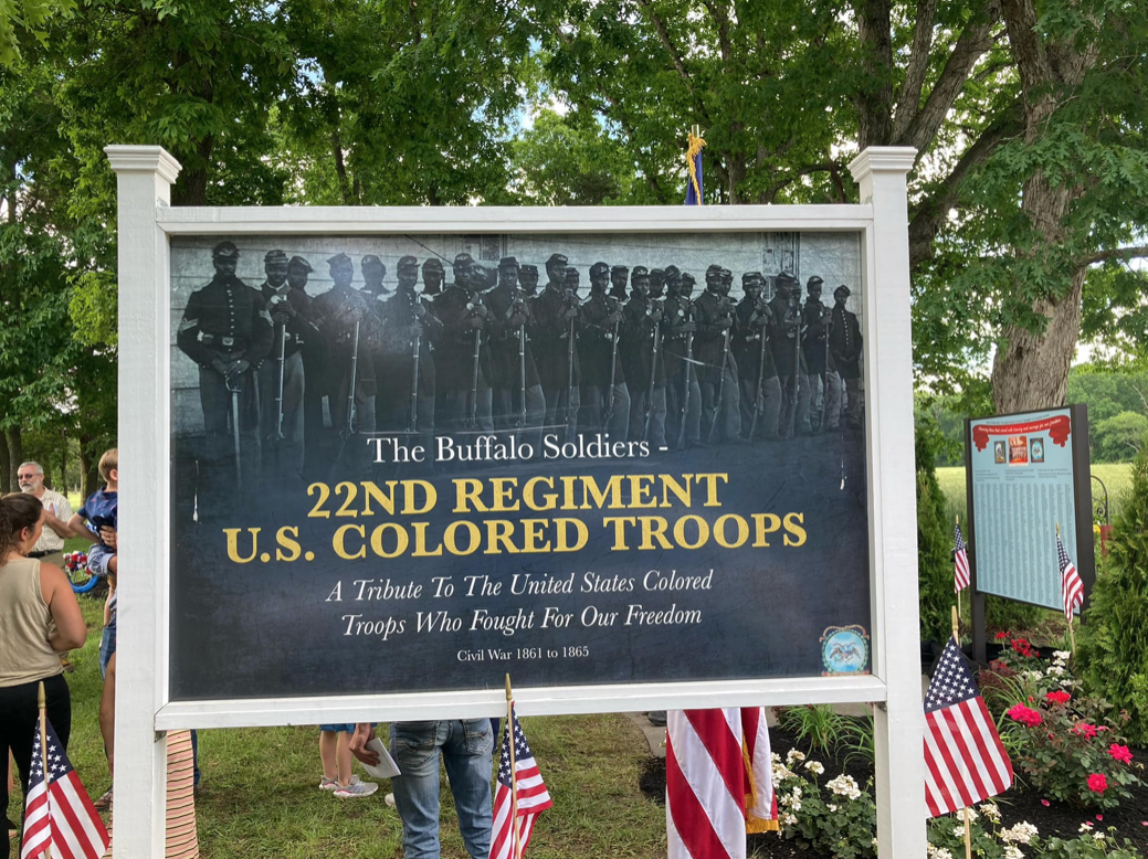 Sign at Buffalo Soldier Cemetery on Tuckahoe Road