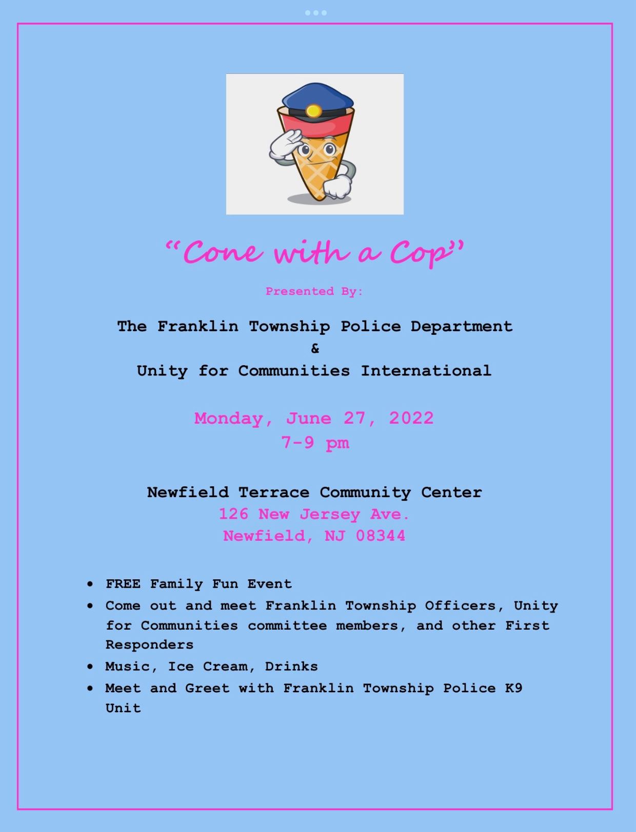 Cone with a Cop filer 2022