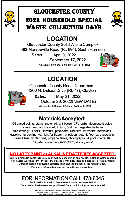 2022 Household Special Waste Flier