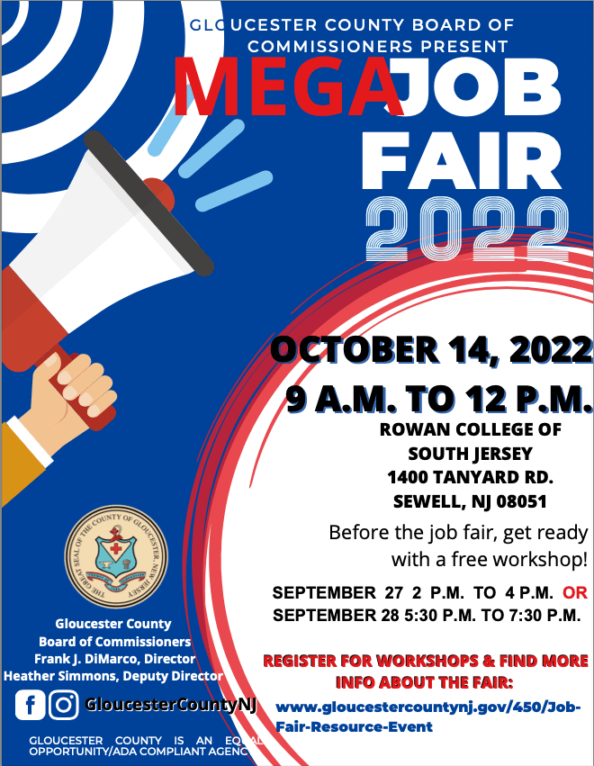 Gloucester County Mega Job Fair 2022 Flier