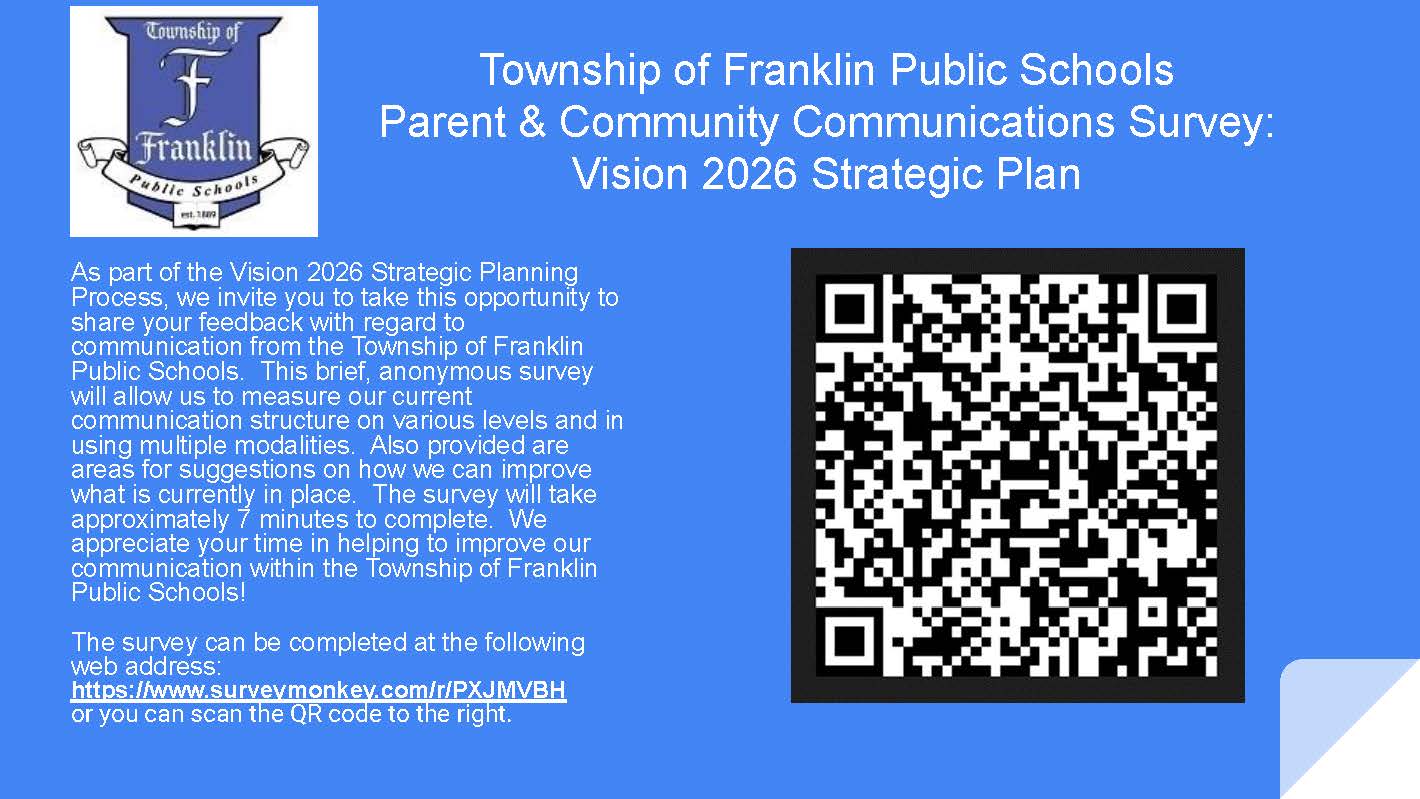 Franklin Schools Strategic Plan Fall 2022 Survey Ad