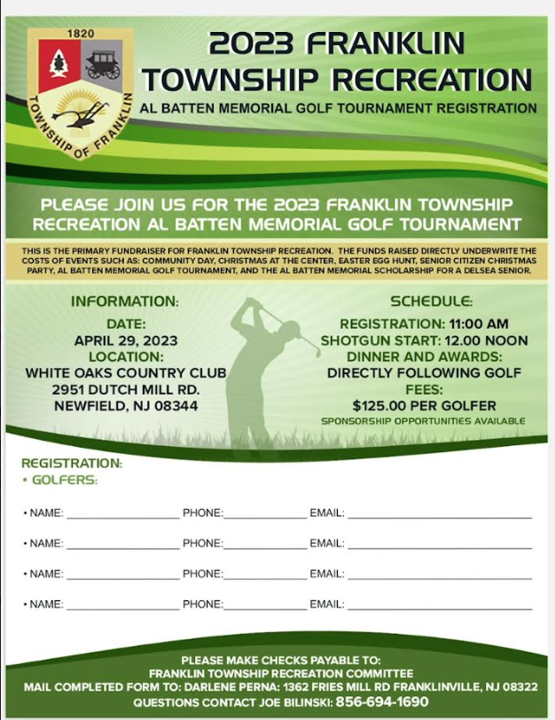 2023 Al Batten Golf Tournament Registration Form