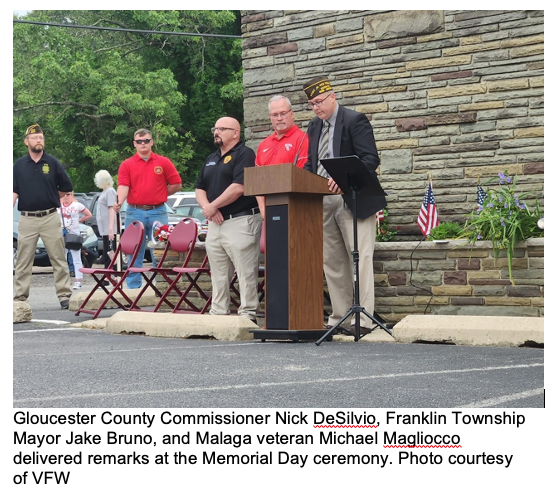 Nick DeSilvio, Jake Bruno and Michael Magliocco deliver remarks at VFW